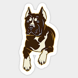 Pitbull Pride Dog Art Sticker